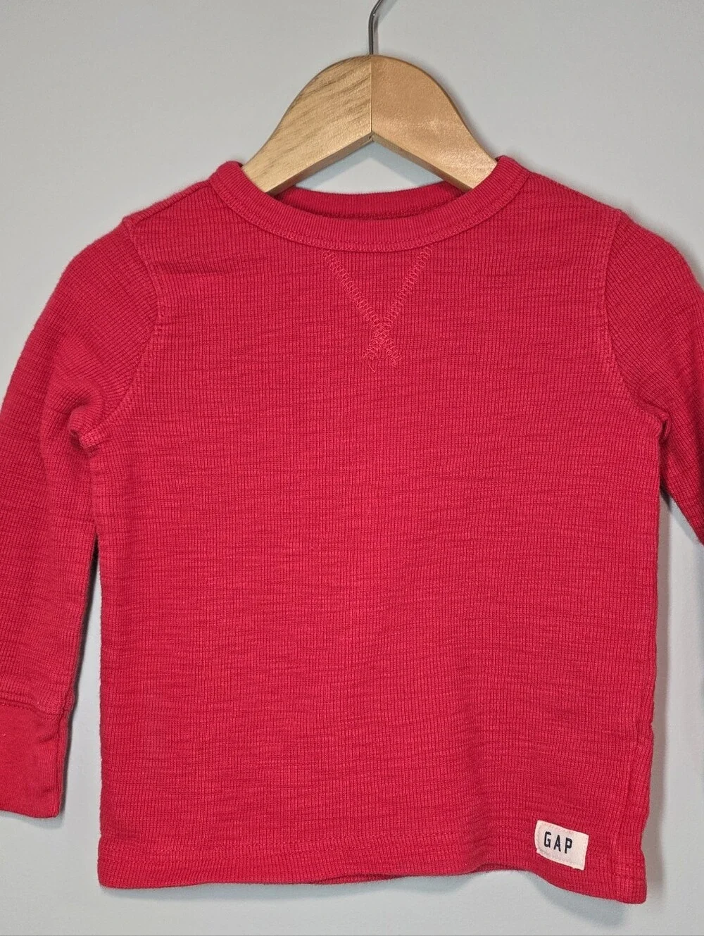 GAP Kids Red Long-Sleeve Thermal Top